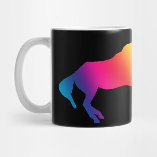 Rainbow rearing horse shadow Mug